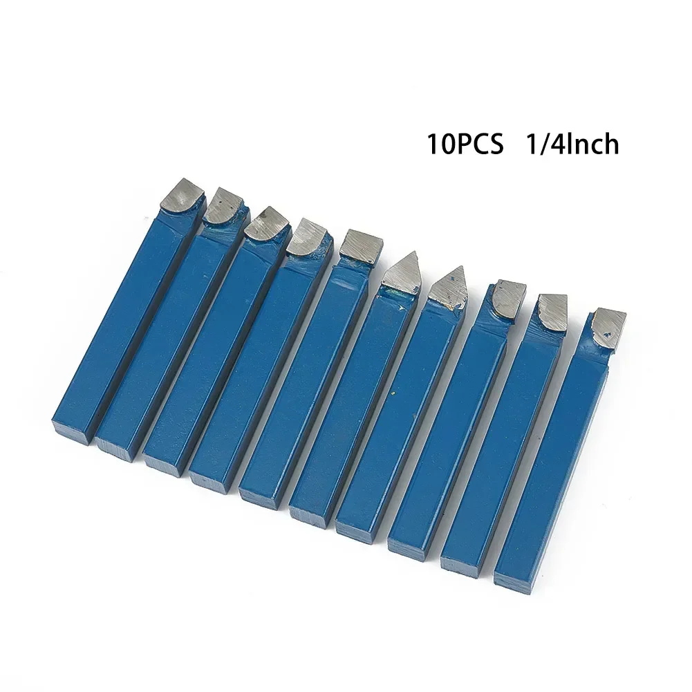 Carbide Lathe Tool Bits for Precise Cutting, 10pcs 14 Metal Lathe Tool Set, Suitable for Ordinary and CNC Lathe