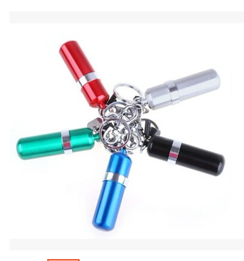 1 PC Durable Portable Stainless Steel Alcohol Burner Lamp With Keychain Keyring