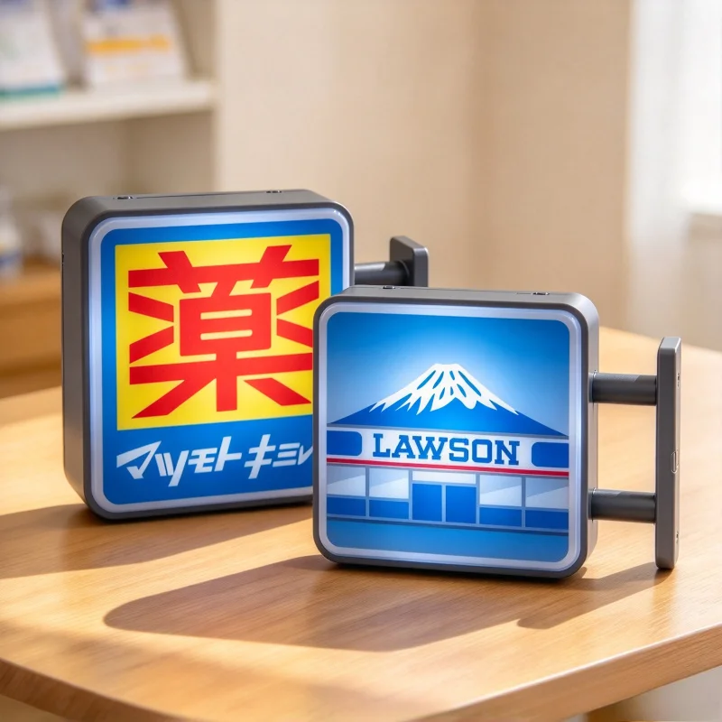 Hot Convenience Store Fridge Magnet Miniature Model Magnetic Decorate Night Light Atmosphere Light Fridge Stickers Home Decorate