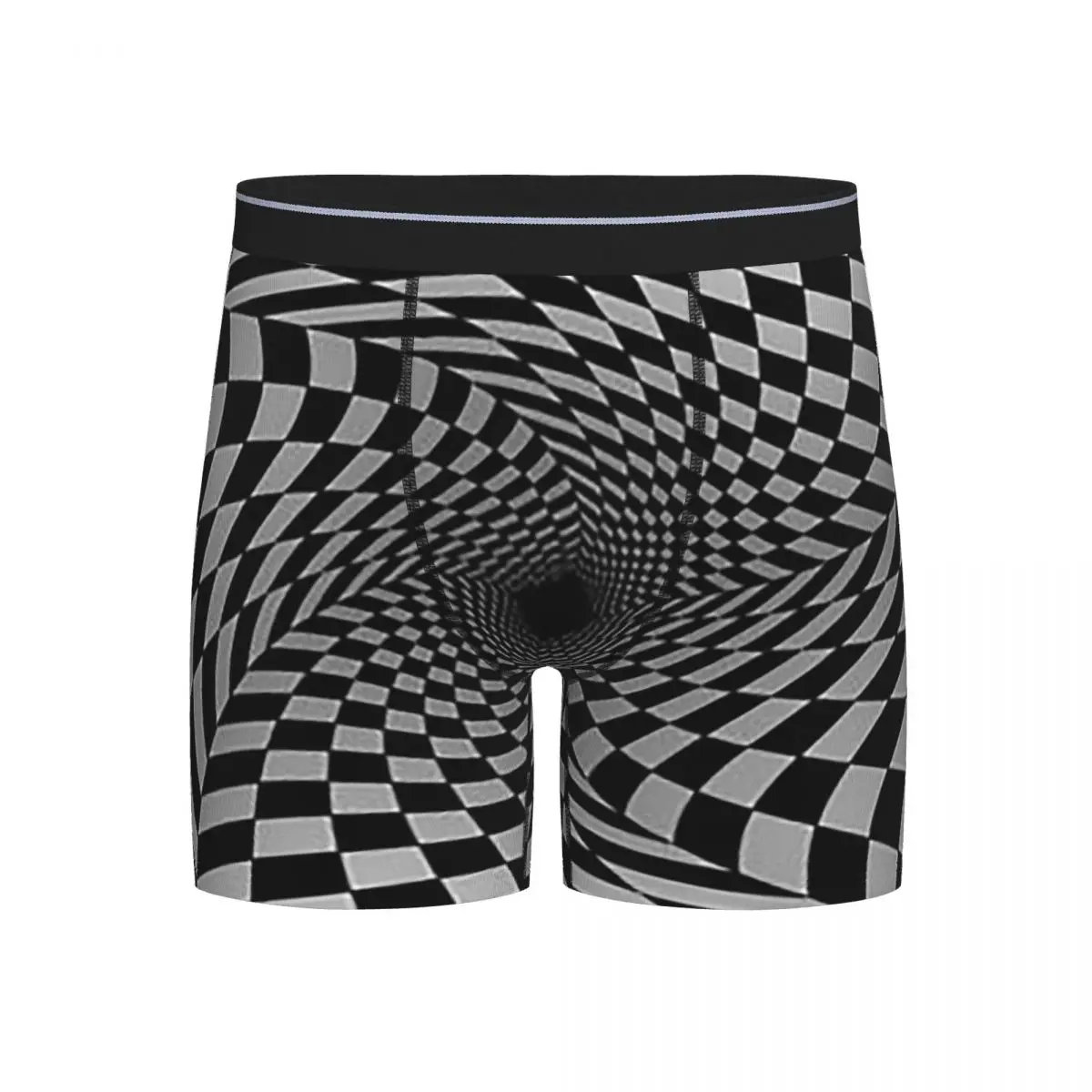 

Long Boxer Underpants Shorts Grid Wormhole Geometric 3D Vortex Illusion Panties Male Underwear for Homme Man Boyfriend Gifts