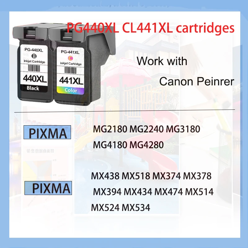 PG 440 CL 441 PG440 CL441 Ink Cartridge Compatible for Canon Pixma MG3140 MG3540 MG3640 MG3640S MG4240 MX438 MX518 MX378 TS5140