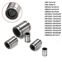 1/2/10pcs LM8SUU LM3/4/5/6/8/10/12/13/14~40UU Linear Bearings Linear Bushing For CNCLinear Shaft 3D Printer Parts