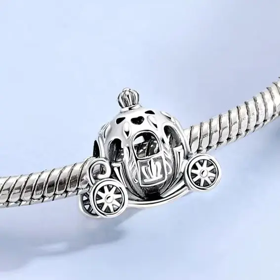 

Pumpkin Carriage 925 Silver Charm Bead Fit Original Bracelet Making For Lady Woman Jewelry