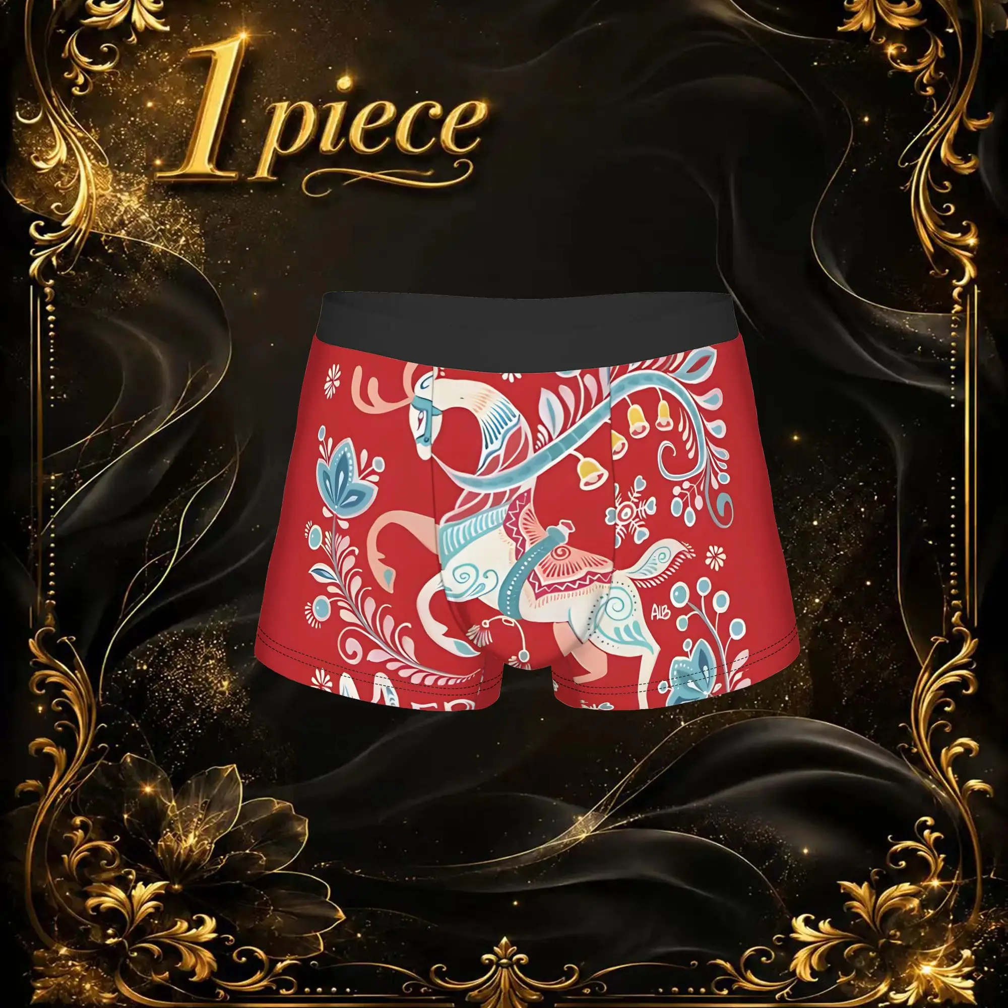 1pc Popular Christmas Reindeer boxers  adults  Homme Panties Men's Underwear Print Shorts Boxer Briefs