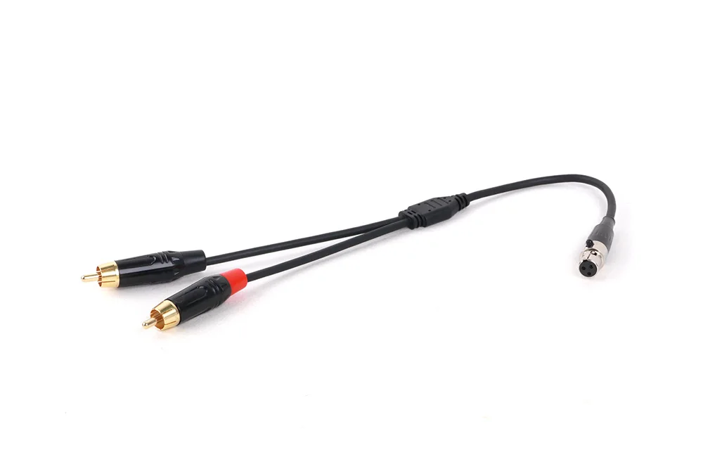 1pc 3pin 4pin 5pin mini xlr männlich/weiblich zu dual rca männlich adapter y-splitter kabel, mini xlr zu 2 rca kabel – Detail 5
