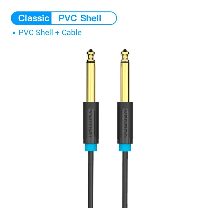Ventie Aux Gitaarkabel Jack 6,5 mm naar 6,5 mm Audiokabel voor Gitaar Mixer Luidspreker Stereo Jack 6,35 mm Aux-kabel 1m 3m 5m 10m