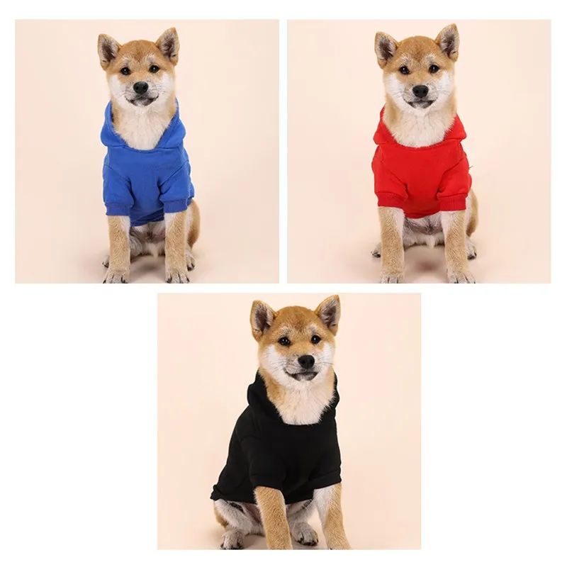 Pet Dog Clothes Autumn Winter Spring Small Medium Puppy Kitten York French Bulldog Luxury Fleece Lining Cat Pet Hoodies Perro