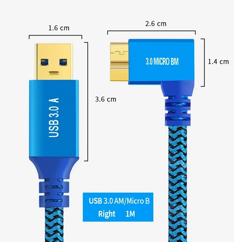 Micro USB 3.0 Cable Type A to Micro B Cable For External Hard Drive Disk HDD Samsung S5 Note3 USB HDD Data Cable