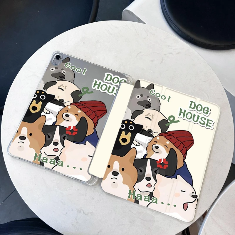 Tablets Tri-fold Funda for 10.2 7th 8th 9th Gen IPad 10th Generation IPad Air 5 4 10.9 Cases Ipad Pro 10.5 Inch Case Dog House