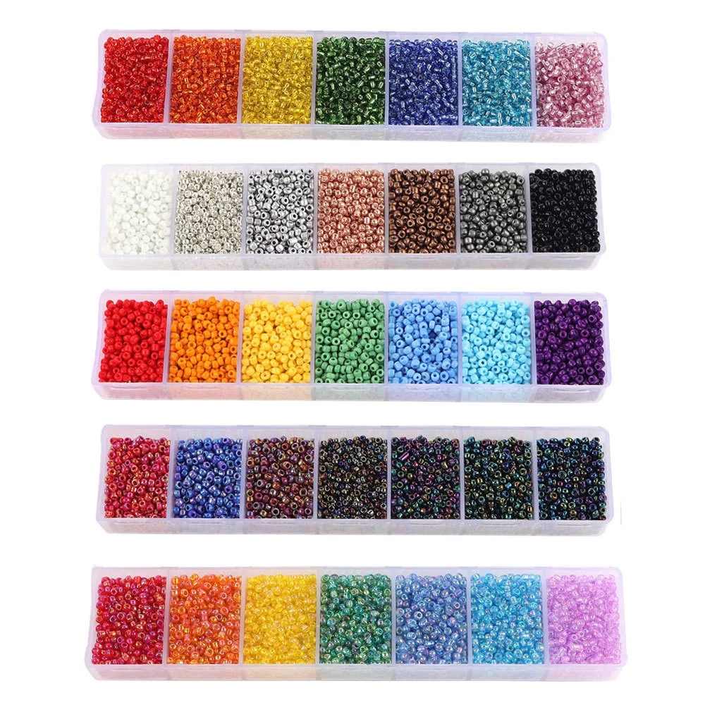 Czech Glass Seed Beads Box Set Delica Glass Beads Spacer Beads For DIY Bracelet Beads Handmade Needlework Jewelry Making