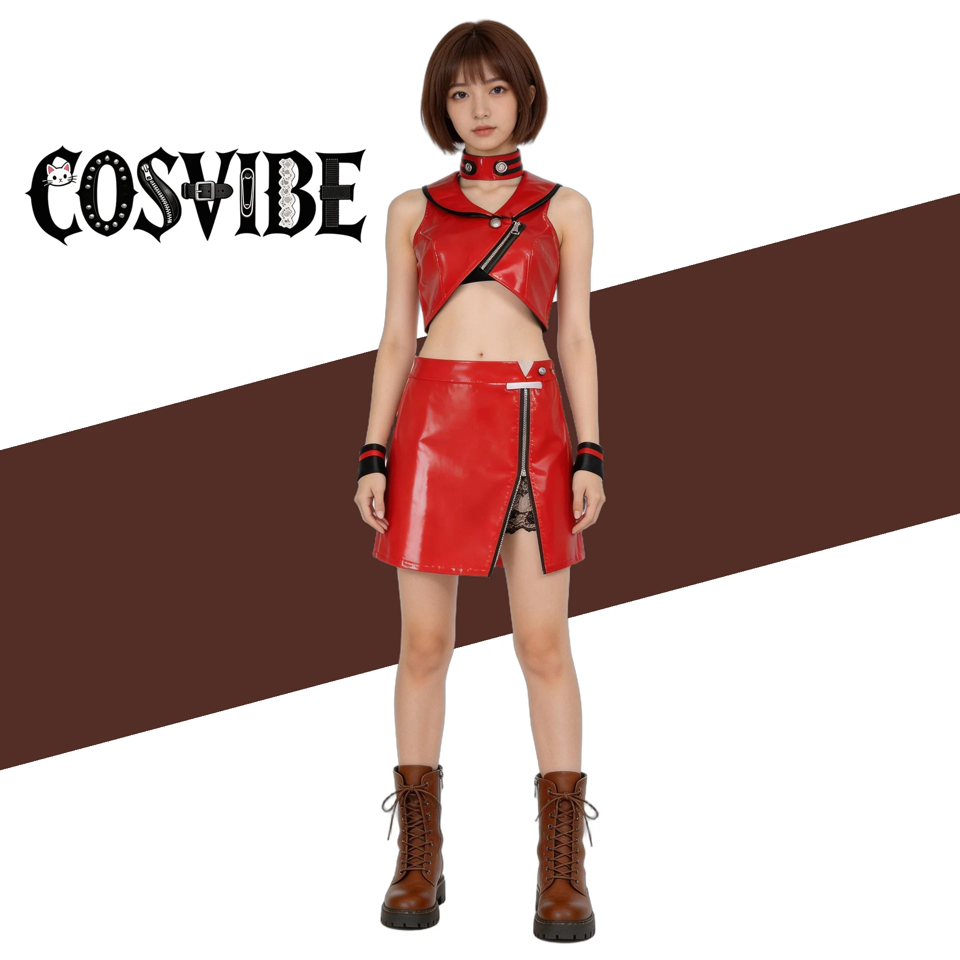 disfraz-de-vocaloid-meiko-conjunto-de-top-rojo-y-falda-corta-con-accesorios-para-actuaciones-en-escenario-y-fiestas