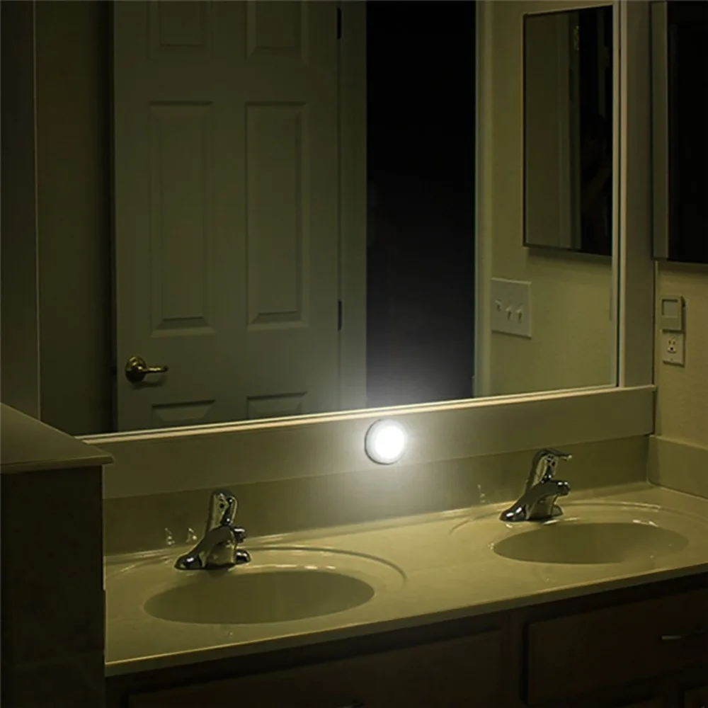 Night Light With PIR Motion Sensor LED Battery Lamp Strong Magnetic For Bedroom Bedside Kitchen Cabinet Lighting