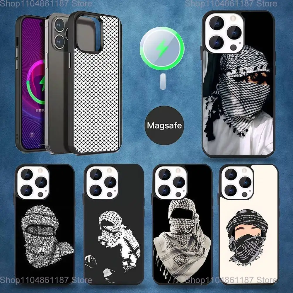 

Hattah Keffiyeh Fashion Phone Case For iPhone 17,16,15,14,13,12,11,Pro,Max,Plus,Mini,Magsafe,Magnetic Wireless Charging Case