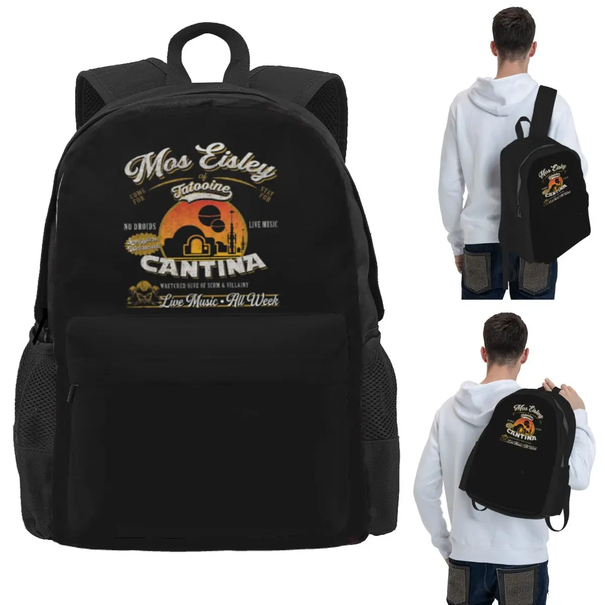 

Mos Eisley Cantina Tatooine Dk Student Backpack School Bag Hiking Travel Daypack for Boys Girls Bookbag Shoulder Bags