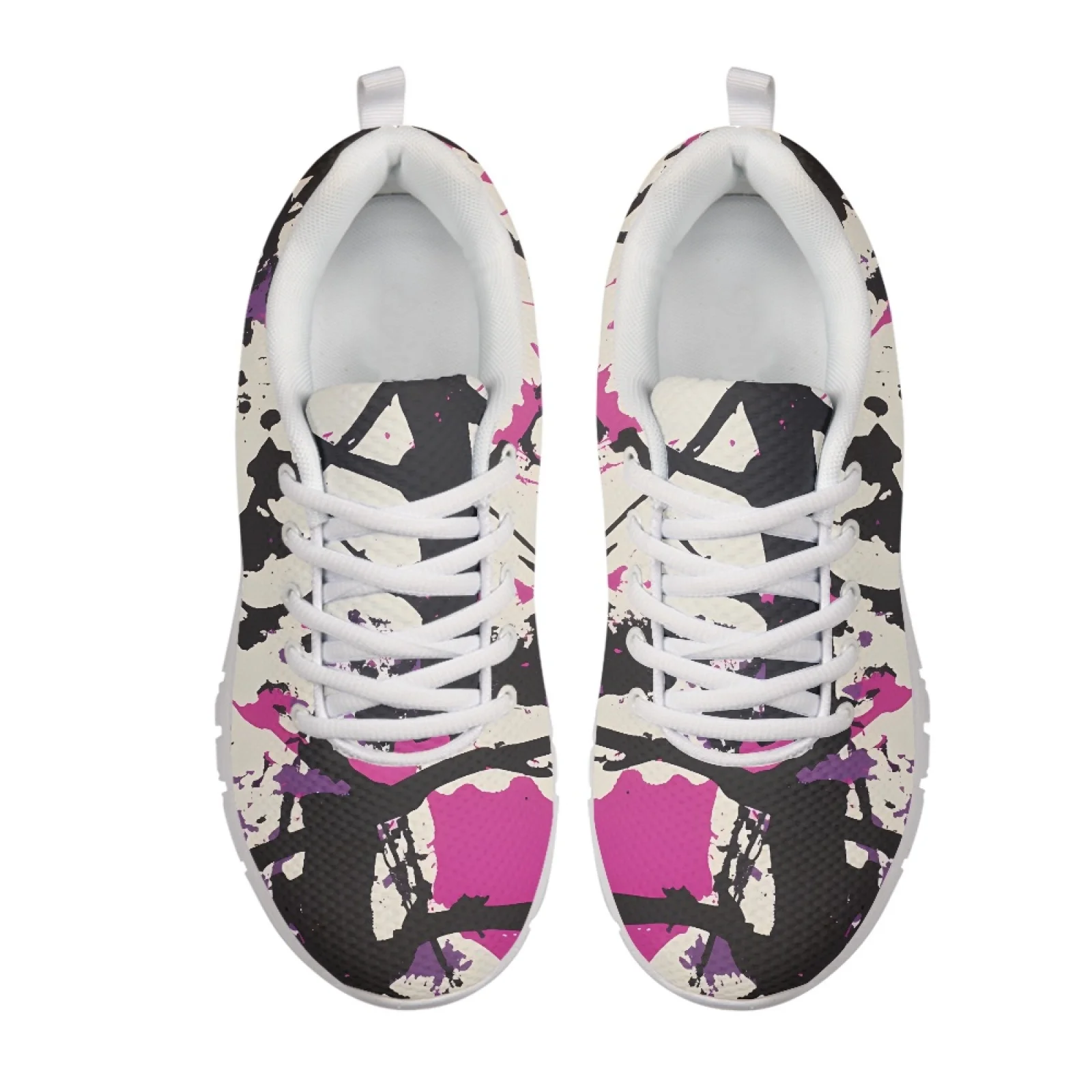 Coloranimal Graffiti Art Print Women Comfortable Shoes for Teachers Standing All Day Durable Sport Shoe for Outdoor