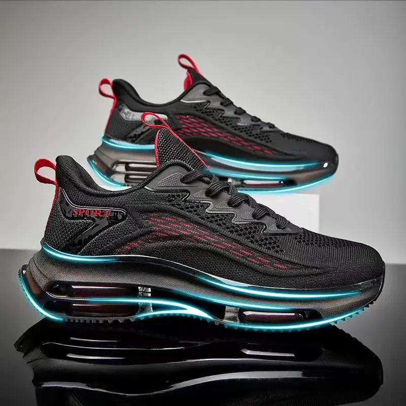 Outdoor Men\'s Casual Sneakers Chunky Running Shoes Fashion Men Shoes Mesh Breathable Basketball Shoes Non Slip Shock Tennis Shoe