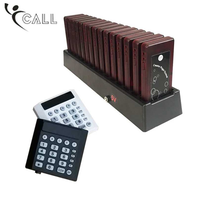 

Ycall Calling System Wireless Paging Queue System 15 Channels Restaurant Pager Waiter for Restaurant Coffee Shop Queuing System