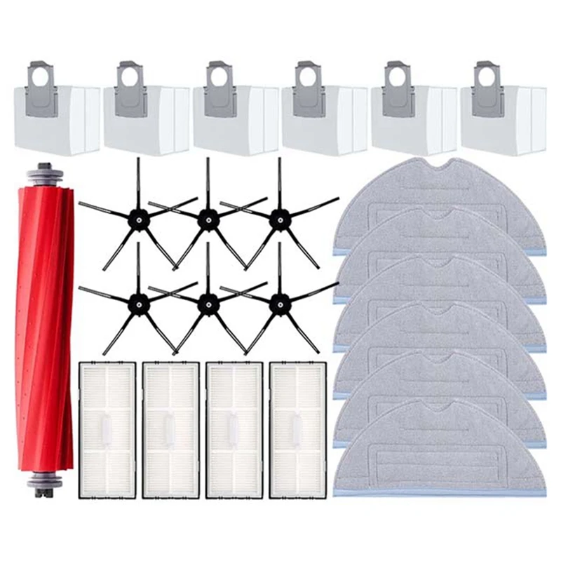 

Новые 23 шт. для Roborock S7 Maxv Ultra S7 Pro Ultra Robot, моющаяся в пылесосе, основная боковая щетка, HEPA-фильтр, накладка для швабры, детали мешка для пыли