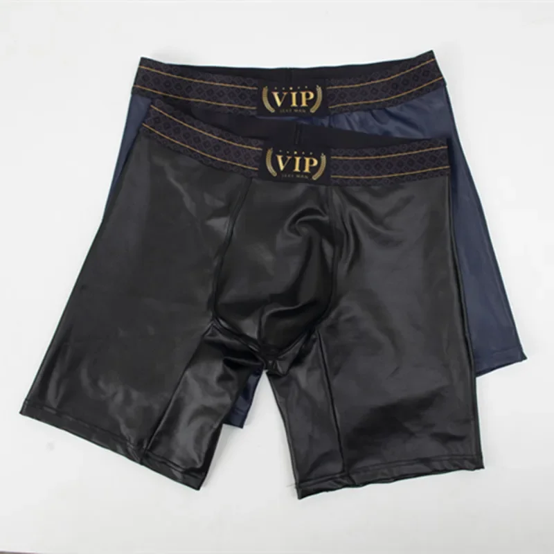 Solid color men's underwear extended men's boxer underwear fitness sports boxers large bag D2531