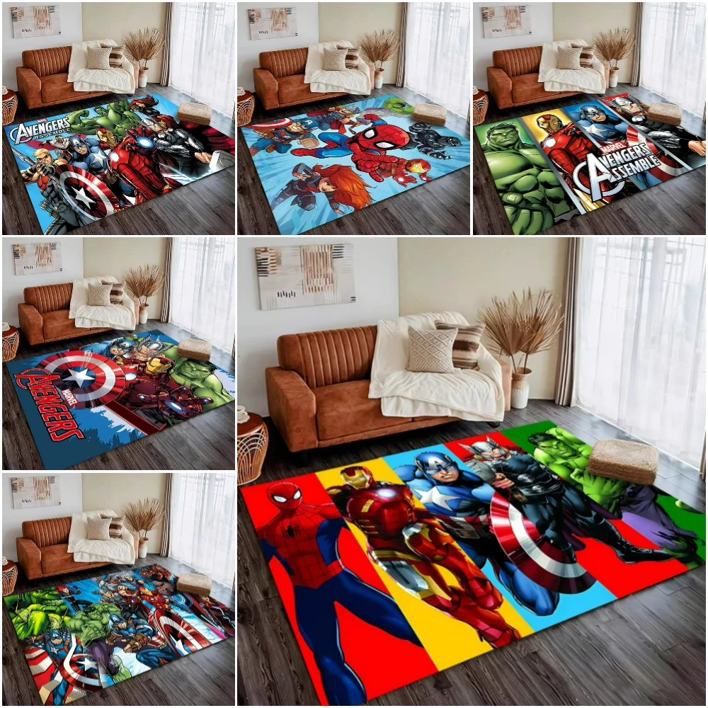 

MINISO Disney Avengers Superhero-Hulk Arpet for Living Room Home Decor Large Area Bedroom Floor Mat Non-slip Easy Washable Mat