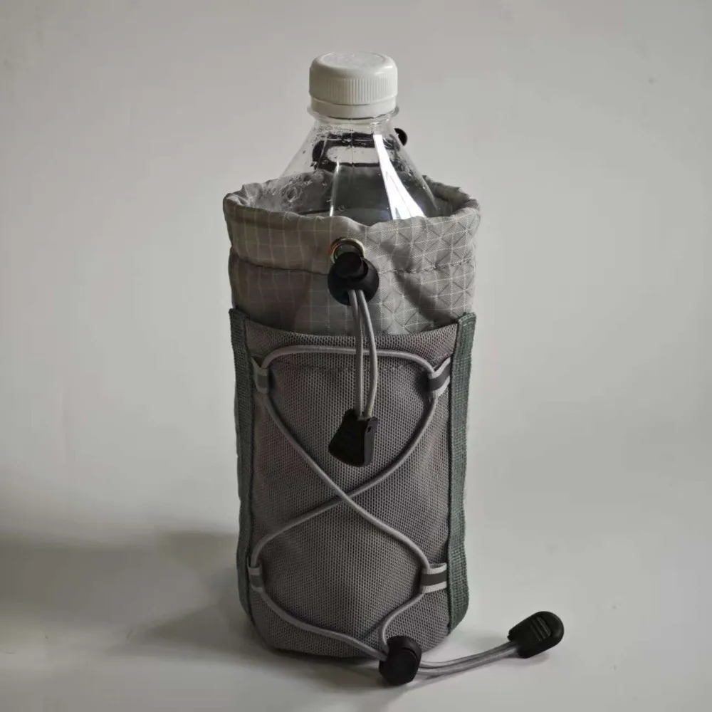 Backpack Attachment Mountaineering Accessory Pouch Polyester Large Capacity Portable Phone Pouch with Shoulder Strap Expansion