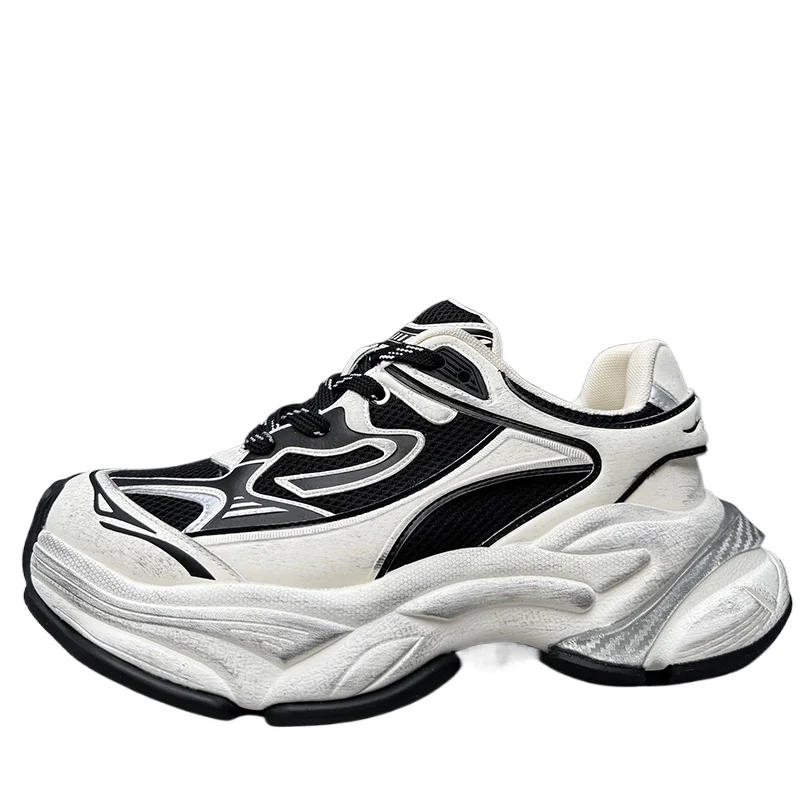 

Европейская ретро старая оригинальная дизайнерская повседневная обувь на толстой подошве для мужчин, повседневная спортивная обувь, удобная обувь, увеличивающая рост