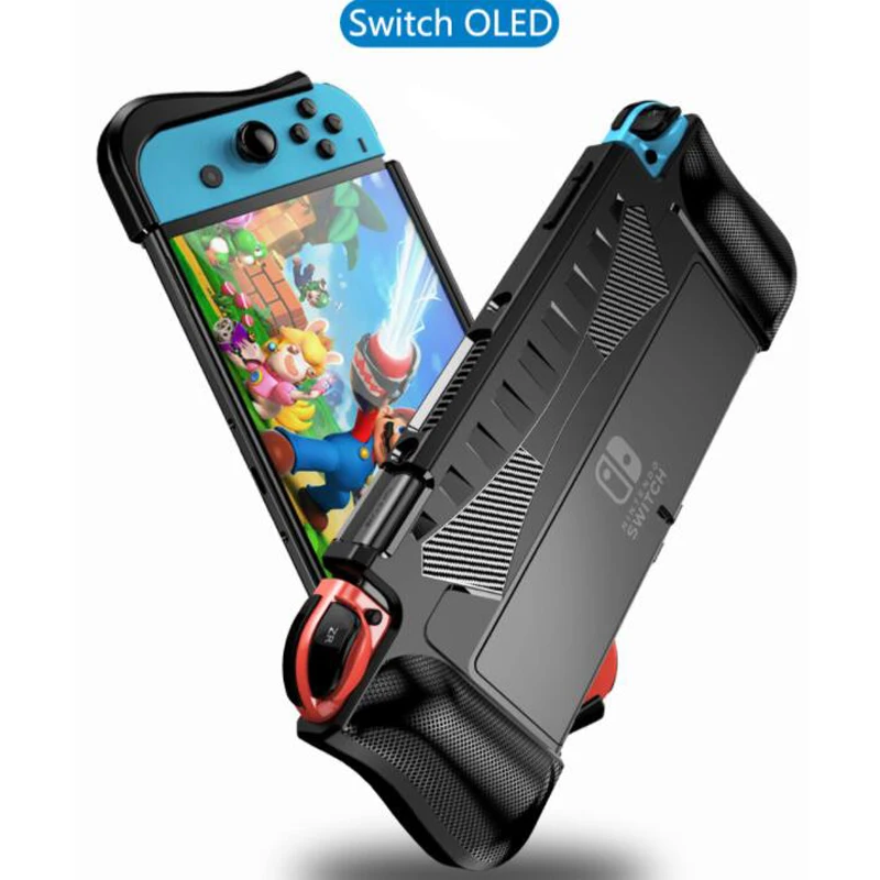 Case For Nintendo Switch OLED Upgraded Protective Cover Ergonomic Comfort TPU Grip Shell Dockabel Case For Nintendoswitch OLED