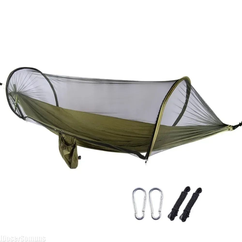 Durable Waterproof Hanging Hammocks Survival Outdoor Portable Nylon Swing Hammock Anti Mosquito Camping Equipment Furniture