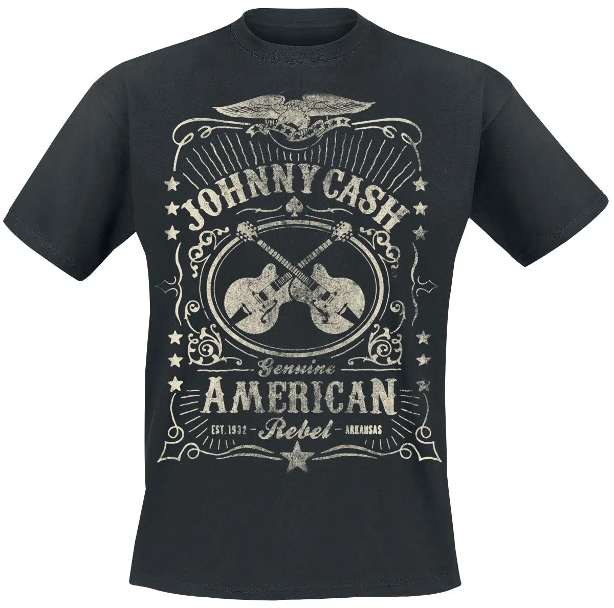 Camiseta Original Rock N Roll Vermelha e Cinza Johnny Cash 2026 para Homens e Mulheres, Camiseta Gráfica de Banda de Rock Metal, 100% Algodão, Moda de Verão
