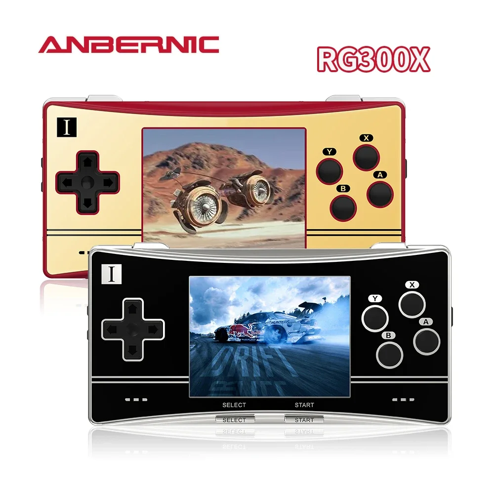 ANBERNIC RG300X Retro 3.0” IPS Screen Portable Game Console Video Game Player Support HD Out Built 5000 Classic Games Kids Gift