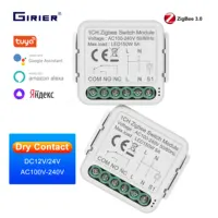 GIRIER Tuya módulo de interruptor inteligente ZigBee 5A contacto seco relé de interruptor Universal DC 12/24V AC 100-240V funciona con Google Home Alexa