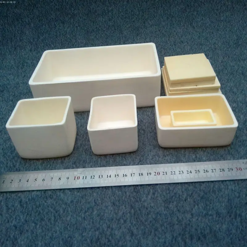 

99 Round Corner Corundum Crucible High Temperature Resistant Ceramic for Lab Thermal Analysis