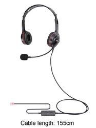 NEW Professionale RJ11 spina telefoni mono call center telefono auricolare cuffie con 2 adattatori per tutti i telefoni