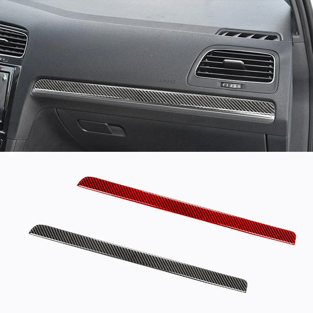 

For Volkswagen Vw Golf 7 Mk7 Gti Carbon Fibre Interior Passenger Decorative Strip Sticker Car Tuning Accessories car assecories