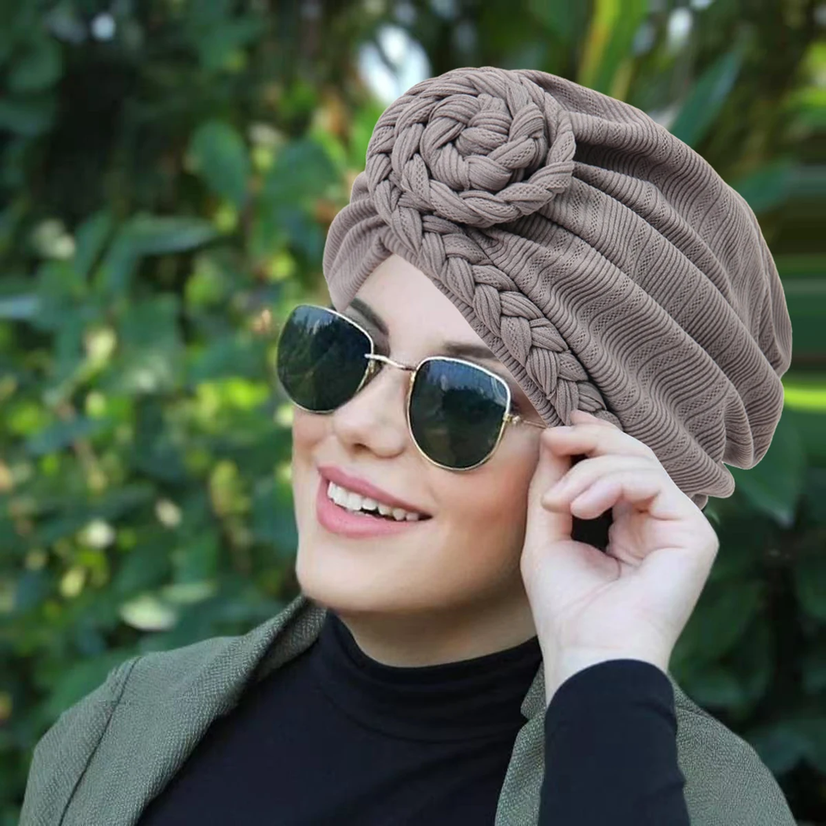 2026 Nuove Donne di Modo Nodo Turbante Cappelli Hijab Testa Africana Avvolge Morbido Elastico Chemio Cap Traspirante Cappello di Mussola Per Le Donne Ragazze