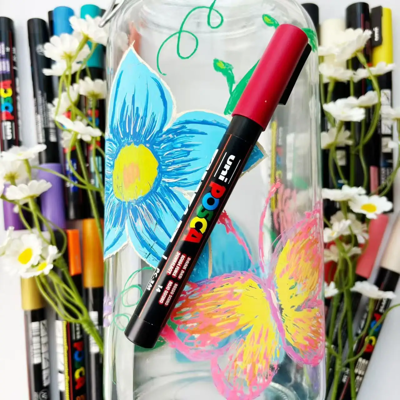 

1 шт., маркер Uni POSCA, полноцветный диапазон PC-3M, маркировочные художественные ручки, сделай сам, граффити, принадлежности для рисования, ручка для рисования