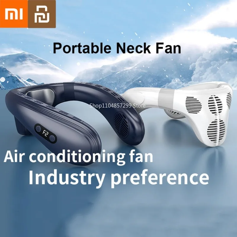 Портативный шейный вентилятор Xiaomi Youpin, новый шейный кондиционер, полупроводниковое охлаждение, безлопастной вентилятор, уличный персональный вентилятор, кулер, подарок Mi Портативный шейный вентилятор Xiaomi Youpin, новый шейный кондиционер, полупроводниковое охлаждение, безлопастной вентилятор, уличный персональный вентилятор, кулер, подарок Mi
