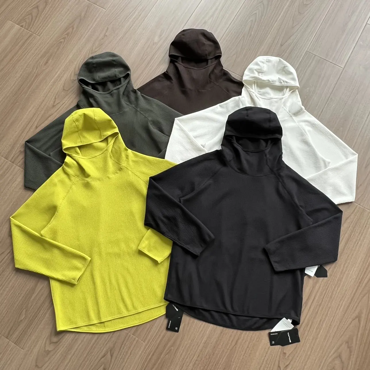 وظيفة في الهواء الطلق خفيفة الوزن الهراء مقنعين السترة سترة طويلة الأكمام #1