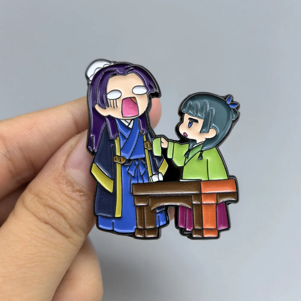 Broche de Esmalte de Desenho Animado de Casal Anime Fofo Jinshi Mao Mao, Alfinetes de Lapela, Emblemas, Broches, Acessórios de Joias de Moda