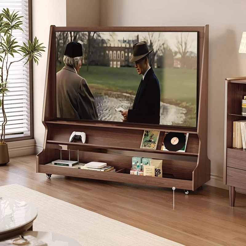 

Подставка для телевизора для спальни, гостиной, домашняя подставка для хранения в стиле ретро, подставка для мобильного телевизора, многофункциональная деревянная мебель Rek Voor Televisie MHDSJ