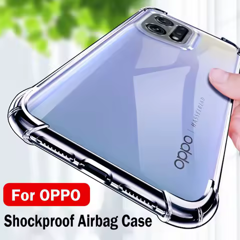 Shockproof Airbag Clear Phone Case For Oppo Find X9 X8 X7 X5 X6 Pro X3Lite Neo Reno 12F 11 10 A98 A78 A17 Camera Protector Cover