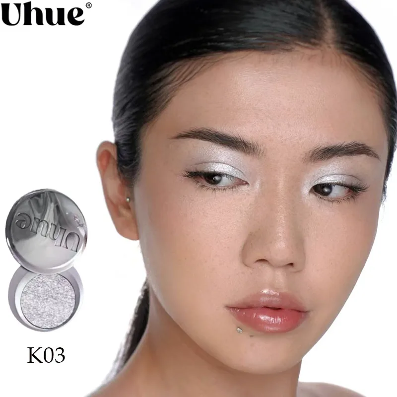 

Uhue Eyeshadow High Gloss Powder Cream Glitter Pearlescent Smoky Polar Shimmer Fine Flash Longlasting Single Eye Shadow Makeup