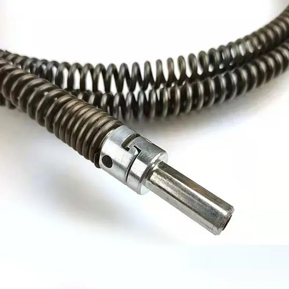 5 Meter Electric Drill Drain Dredging Spring Sink Cleaner Sewer Dredging Tool 10mm Spring Diameter Pipe Dredging Tool Household
