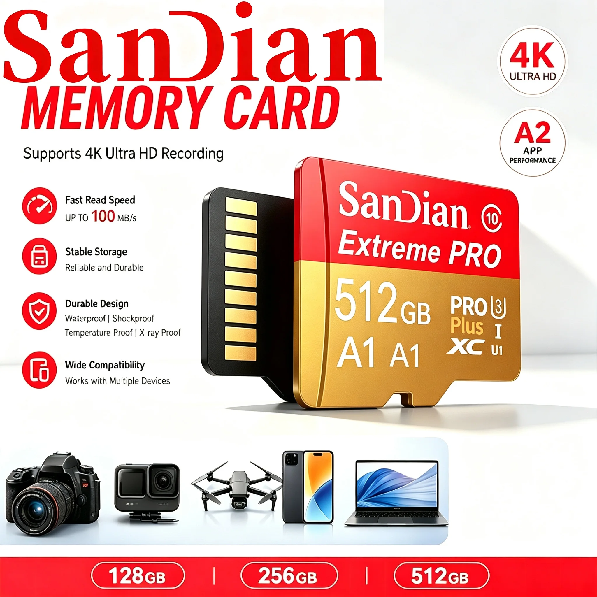 TF Cards 32GB 512GB 64GB Micro TF SD Card Memory Card SD Cards for Surveillance/Smartphone/Router/VR Headset/Digital Frame