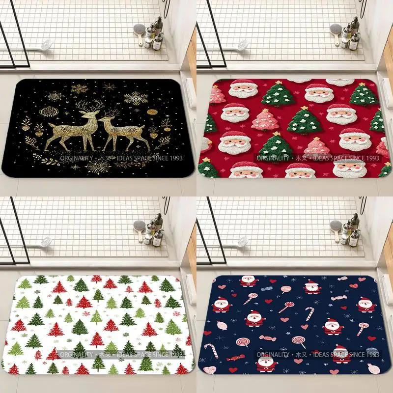

Christmas Cartoon Pattern Mat Living Room Decoration Home Sofa Non-Slip Carpet Study Bedroom Tatami Children'S Soft Floor Mat