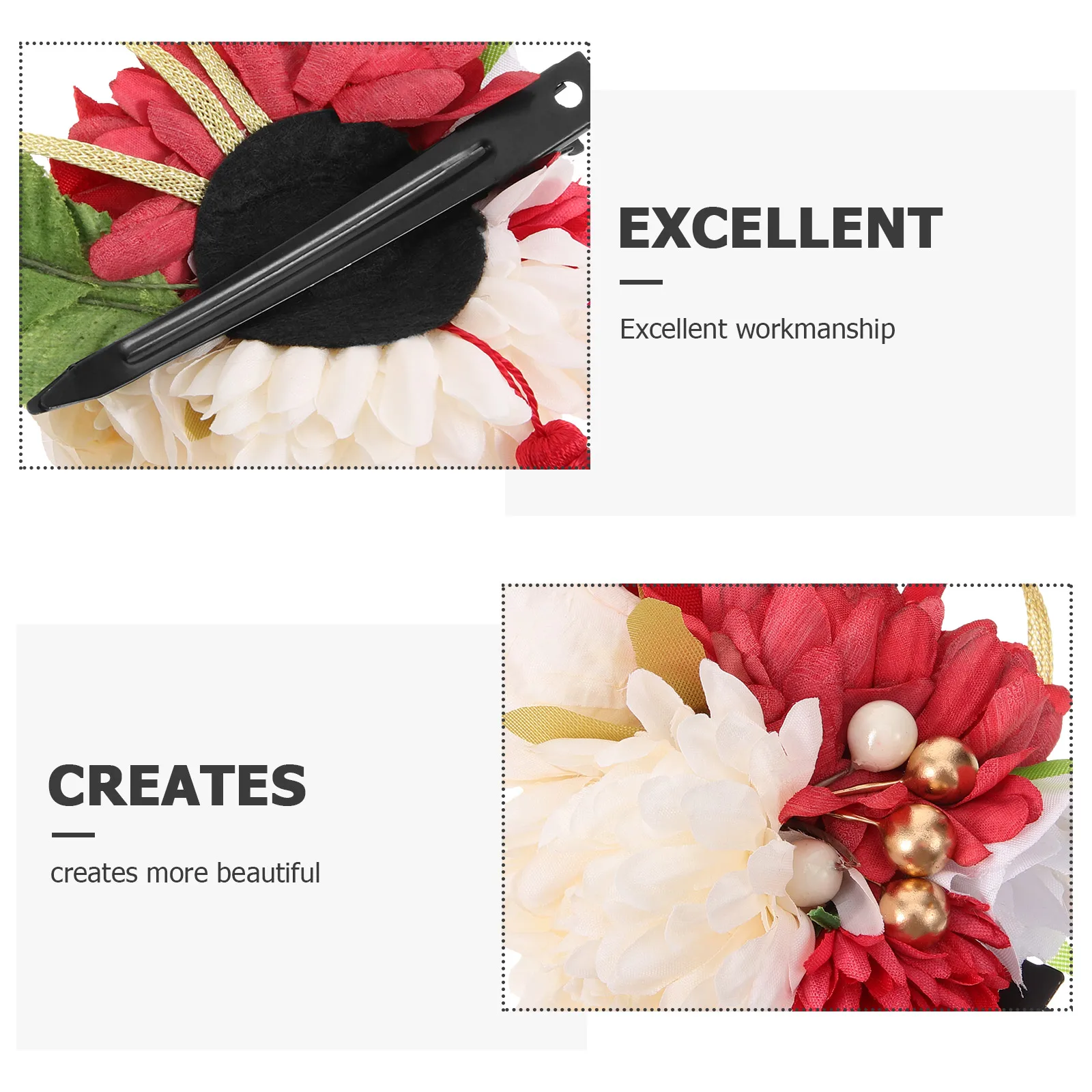 

Заколка для волос с искусственным цветком в японском стиле, элегантное украшение для волос, идеально подходящее для свадьбы, вечера, банкета, косплея, Рождества