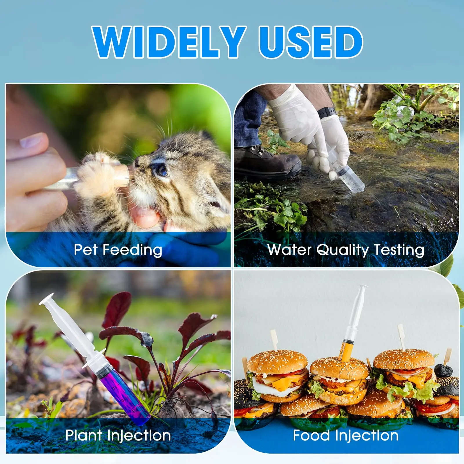 25Pcs 60ml 루어 잠금 주사기 바늘 없음 주입 도구 멸균 개별 포장은 동물 먹이, 접착제 분배에 적용됩니다.