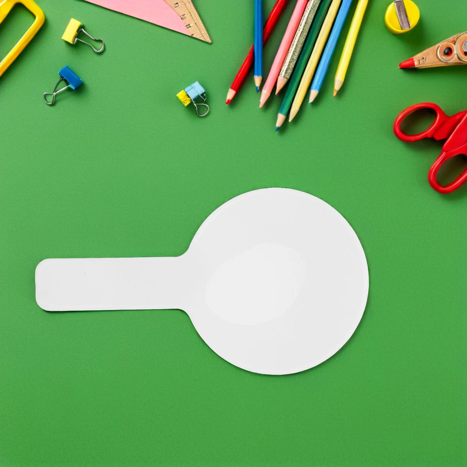 10 Pcs Handheld Double-sided Whiteboard Small Dry Erase Answer Paddle Paper Classroom Voting