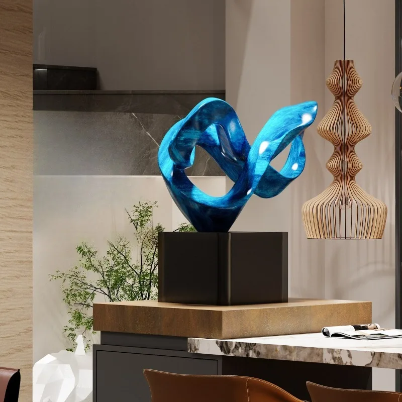 Modern Abstract Ornament Sculptures Interior Opulent Home Statues Mobius Strip Model Resort Villa Lobby Decoration Crafts