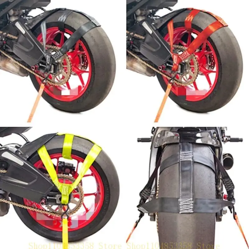 Universal Motorcycle Rear Wheel Tie Strap Binding Strap Fastening Tire Bundle Rear Wheel Transport Balance Tire Straps